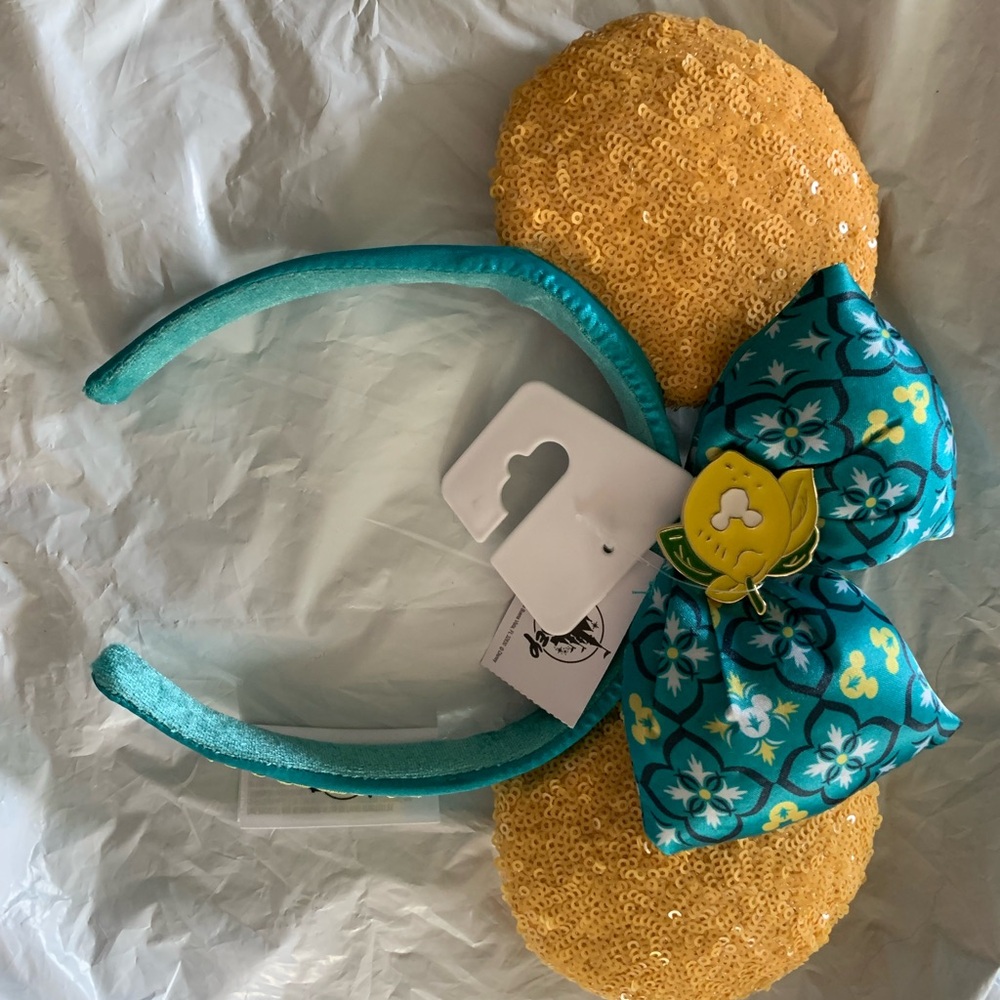 Disney Parks Epcot Saluti Limoncello Italy Minnie Mouse Ears Headband Lemon